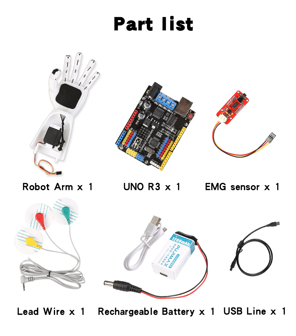 Sensor EMG Brazo robótico Sens - Science Robotics reseña y precio