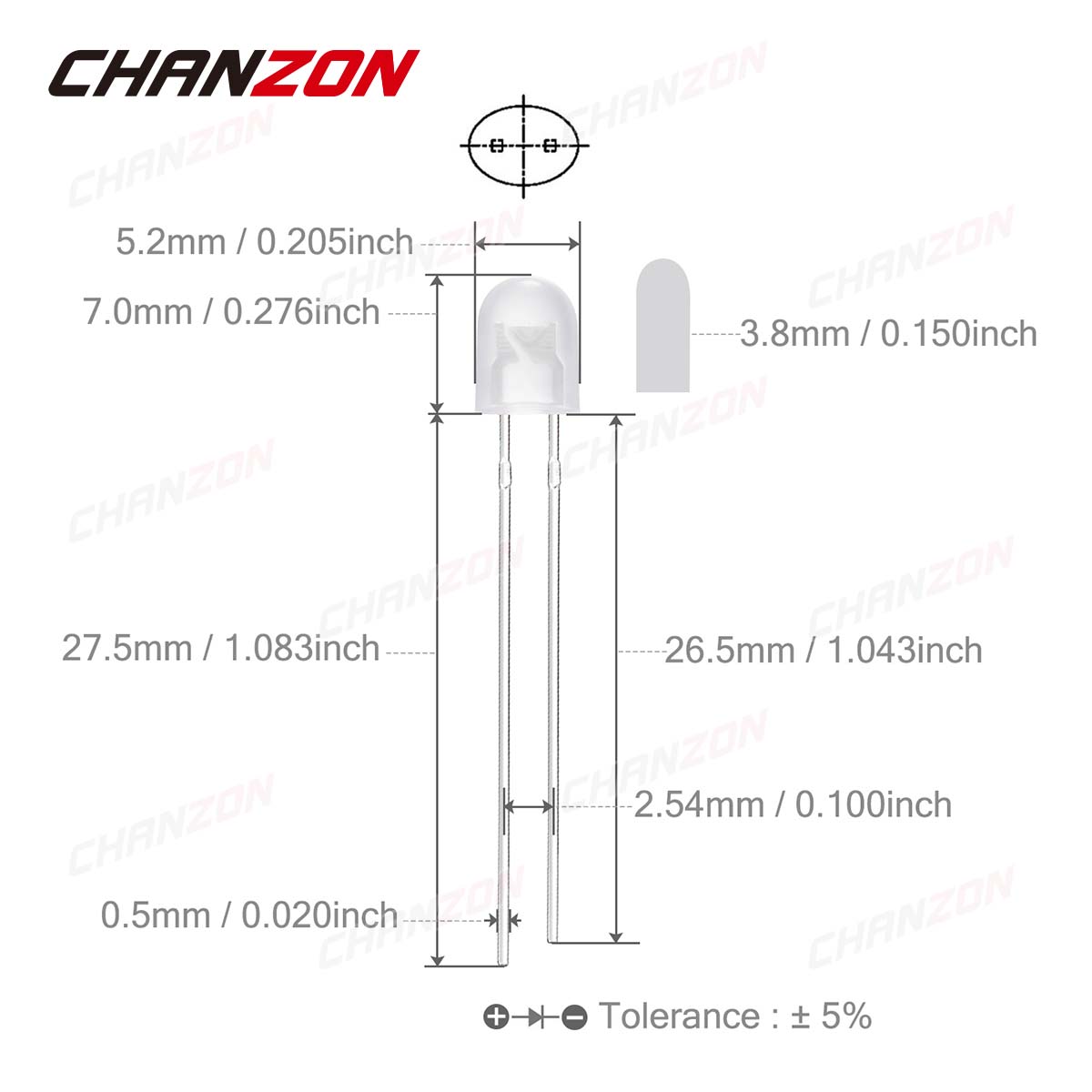 100 Uds 5mm diodo LED ovalado  - Science And Hobby reseña y precio